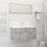    Set Mobili da Bagno 2 pz Grigio Cemento in Truciolato