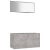    Set Mobili da Bagno 2 pz Grigio Cemento in Truciolato