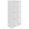 Libreria/Credenza Bianco Lucido 66x30x130 cm in Truciolato