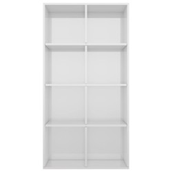 Libreria/Credenza Bianco Lucido 66x30x130 cm in Truciolato