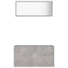    Set Mobili da Bagno 2 pz Grigio Cemento in Truciolato