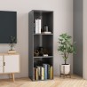 Libreria/Mobile TV Grigio Lucido 36x30x114 cm in Truciolato