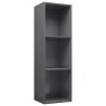 Libreria/Mobile TV Grigio Lucido 36x30x114 cm in Truciolato