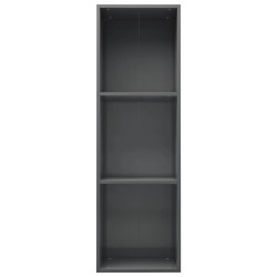 Libreria/Mobile TV Grigio Lucido 36x30x114 cm in Truciolato