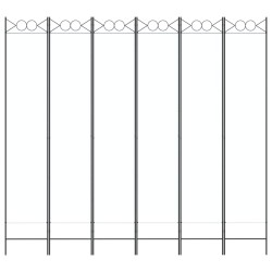 Divisorio a 6 Pannelli Bianco 240x200 cm Tessuto