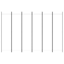 Divisorio a 6 Pannelli Bianco 300x200 cm Tessuto