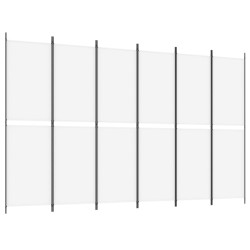 Divisorio a 4 Pannelli Bianco 300x200 cm Tessuto