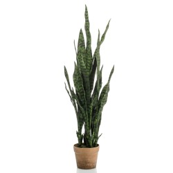 Emerald Pianta Artificiale Sansevieria in Vaso 60 cm