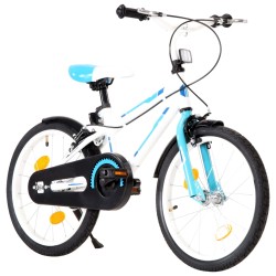 Bici per Bambini 18 Pollici Blu e Bianca