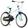 Bici per Bambini 18 Pollici Blu e Bianca