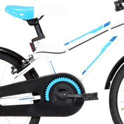 Bici per Bambini 18 Pollici Blu e Bianca