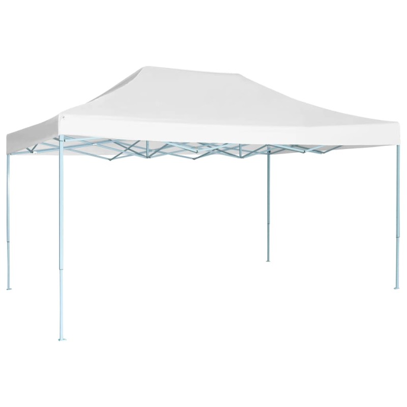 Gazebo Professionale Pieghevole 3x4m Acciaio Bianco