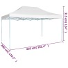 Gazebo Professionale Pieghevole 3x4m Acciaio Bianco