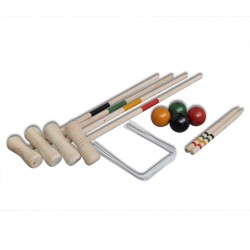 Set Gioco Croquet di legno per 4 giocatori