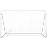 Set Porta da Calcio in Acciaio 240 x 90 x 150 cm Alta Qualità