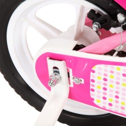 Bici per Bambini 12 Pollici Bianca e Rosa