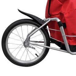 Rimorchio bicicletta con una ruota e borsa