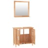 Set Mobili da Bagno 2pz in Legno Massello di Noce