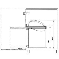 Hailo Pattumiera da Dispensa Compact-Box Taglia M 15 L Acciaio Inox 3555-101