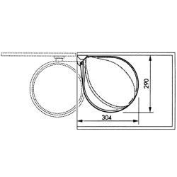 Hailo Pattumiera da Dispensa Compact-Box Taglia M 15 L Acciaio Inox 3555-101