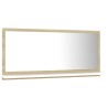 Specchio da Bagno Bianco Rovere Sonoma 80x10,5x37 cm Truciolato