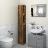    Armadietto Bagno Rovere Fumo 25x25x170 cm Legno Ingegnerizzato