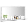    Specchio da Bagno Grigio 80x10,5x37 cm in Truciolato