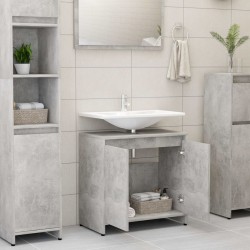    Armadio da Bagno Grigio Cemento 60x33x61 cm in Truciolato