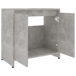    Armadio da Bagno Grigio Cemento 60x33x61 cm in Truciolato