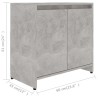    Armadio da Bagno Grigio Cemento 60x33x61 cm in Truciolato