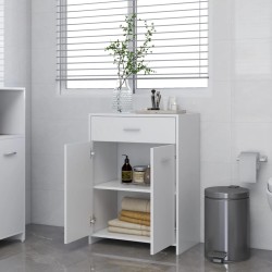    Armadio da Bagno Bianco 60x33x80 cm in Legno Ingegnerizzato