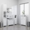    Armadio da Bagno Bianco 60x33x80 cm in Legno Ingegnerizzato