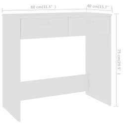 Scrivania Bianca 80x40x75 cm in Legno ingegnerizzato