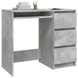 Scrivania Grigio Cemento 90x45x76 cm in Truciolato