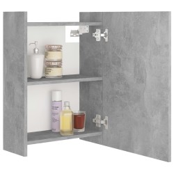    Armadietto a Specchio Grigio Cemento 62,5x20,5x64 cm Truciolato