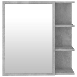    Armadietto a Specchio Grigio Cemento 62,5x20,5x64 cm Truciolato