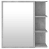    Armadietto a Specchio Grigio Cemento 62,5x20,5x64 cm Truciolato