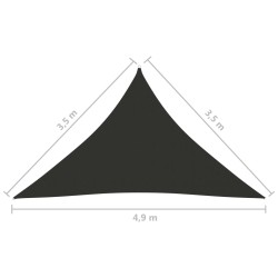    Parasole a Vela Oxford Triangolare 3,5x3,5x4,9 m Antracite