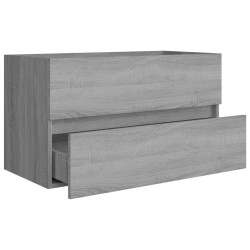 Mobile Sottolavabo Grigio Sonoma 80x38,5x45cm Legno ingegnerizzato