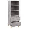    Credenza Grigio Sonoma 40x36x110 cm in Legno Ingegnerizzato