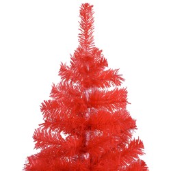 Albero di Natale Artificiale con Supporto Rosso 150 cm PVC