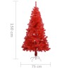 Albero di Natale Artificiale con Supporto Rosso 150 cm PVC