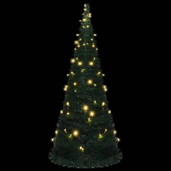 Albero di Natale Artificiale Pop-up Stringa a LED Verde 210 cm