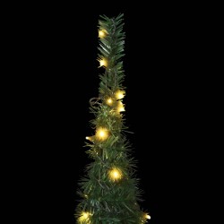 Albero di Natale Artificiale Pop-up Stringa a LED Verde 210 cm