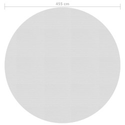 Pellicola Galleggiante Solare PE Piscina 455 cm Grigia