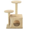 Albero per Gatti con Tiragraffi in Sisal 60 cm Beige