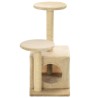 Albero per Gatti con Tiragraffi in Sisal 60 cm Beige