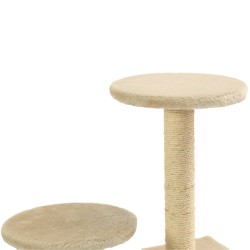 Albero per Gatti con Tiragraffi in Sisal 60 cm Beige