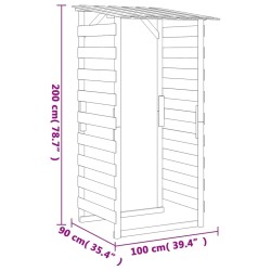 Pergole con Tetto 2 pz 100x90x200 cm Legno di Pino Impregnato