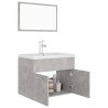 Set Mobili da Bagno Grigio Cemento in Truciolato